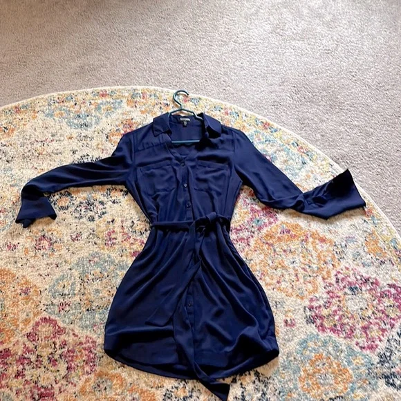Midnight Blue Express Portofino Shirt Dress Midnight Blue Express Portofino Shirt Dress